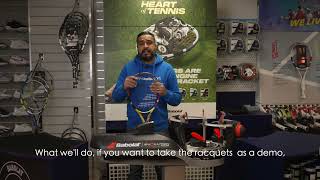 What tennis racket should I buy: Demo Policy Explained #babolat #tennisstring