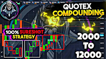 Quotex 3 Step Compounding With New Strategy | Quotex 2000 To 12000 Compounding | Sureshot Pattern