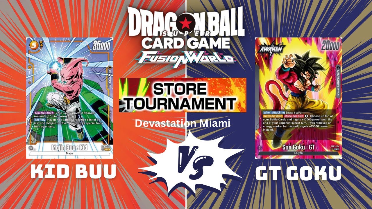 Кид Буу против Гоку из GT - Dragon Ball Fusion World Devastation Miami Extra Match Post Ban / Res...