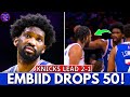 Joel embiid drops 50 points as sixers defeat knicks in game 3
