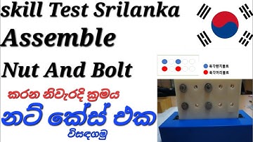 Skill Test|Nut and Bolt වල ඇත්තම කතාව|skill test Assemble