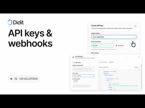 Set Up API Keys & Test Your Webhooks — Didit Integration Step by Step