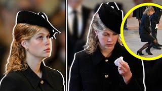 Lady Louise BREAKS DOWN At Queen's Memorial