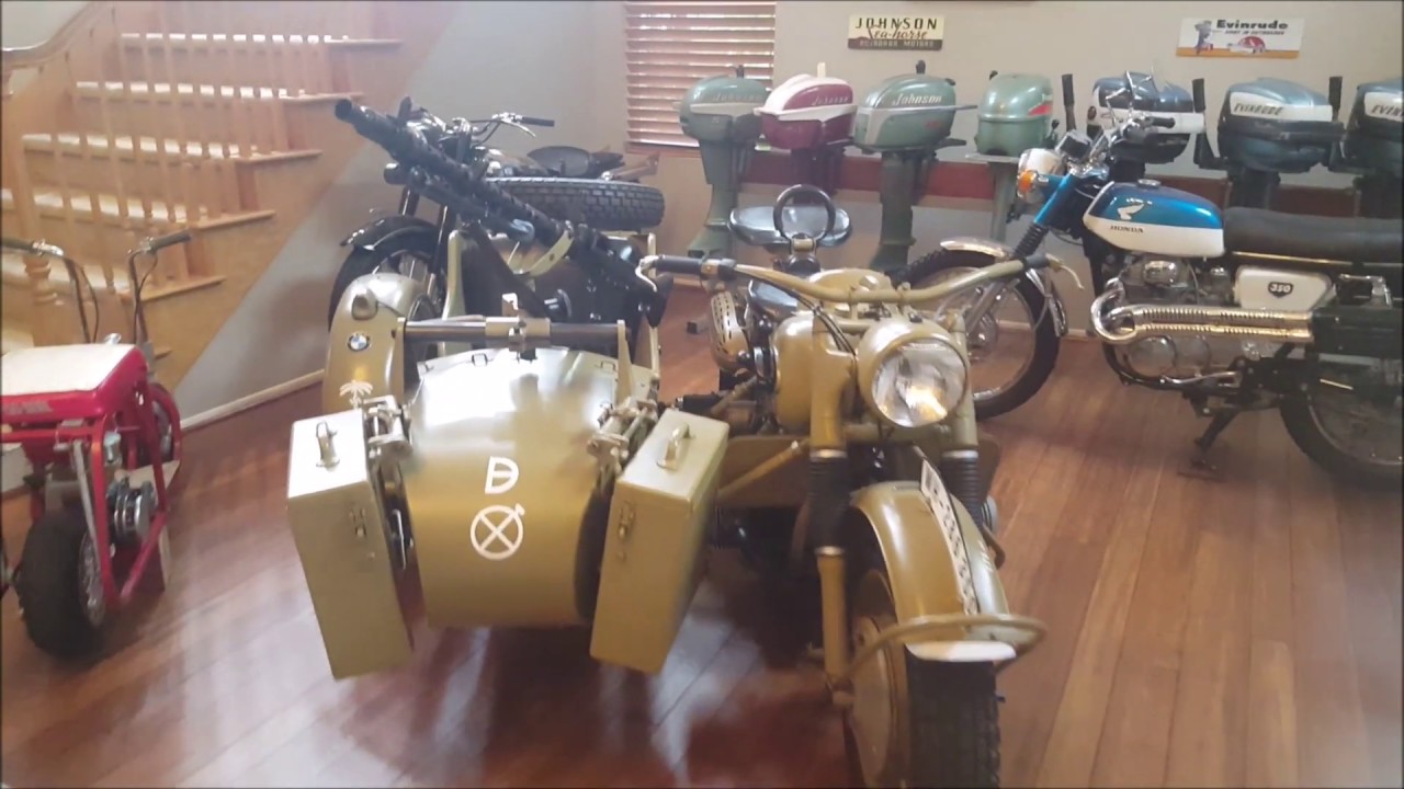 Man Cave: classic Motorcycles & Outboards - Evinrude, Johnson, Firestone