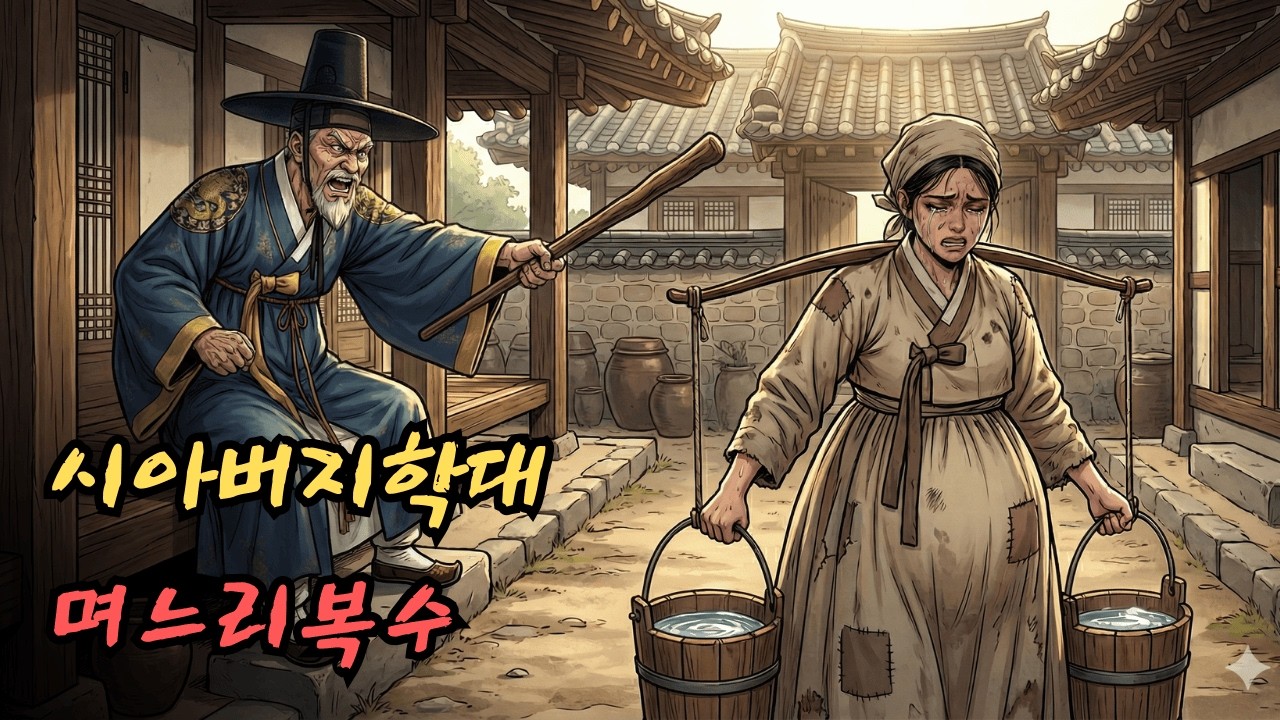 시아버지는 임신한 며느리에게 집안일을 강요하며 학대했고, 며느리는 복수를 했다. | 민담 | 전설 | 설화 | 옛날이야기