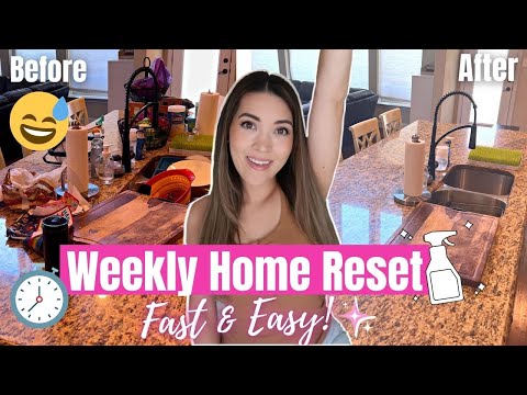 EASY CLEANING WEEKLY ROUTINE! AKA Scheduled Panic Clean With Me 😅