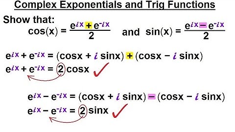 Calculus 2: Complex Numbers & Functions (25 of 28) Complex Exponentials and Trig Functions