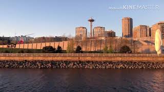 Walking to Olympic sculpture park Seattle