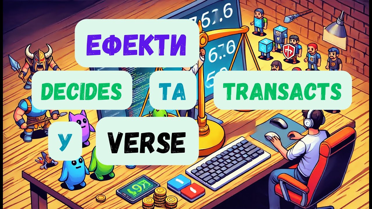 Verse Programski Вивчаємо мову програмування Verse. Урок 4. Ефекти decides та transacts ...