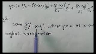 Taylor's series method problem explanation in Telugu #advancednumericalmethods#maths#taylorsmethod