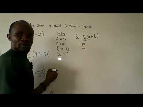 Sum of the Arithmetic Series By: Math Koquoi