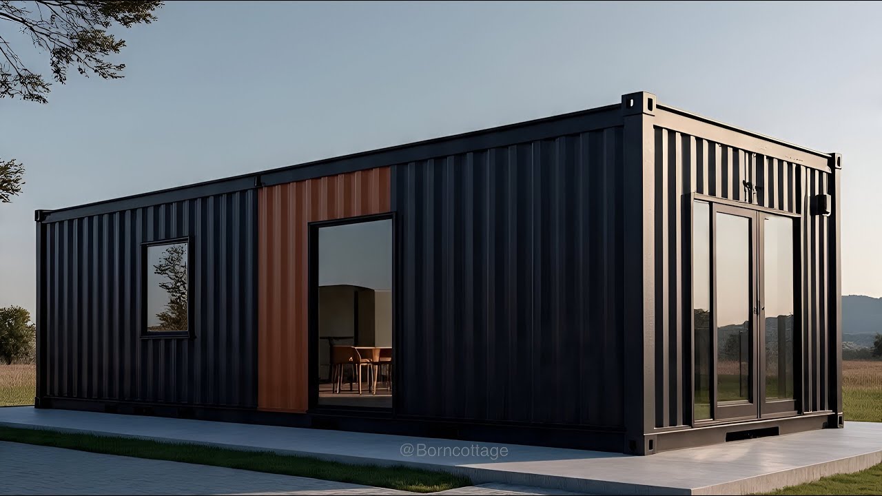 2 Bedroom Container House Design with Floor Plan | Cozy Tiny House Design