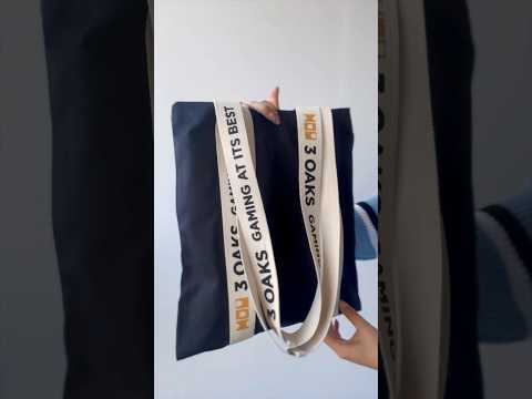 Торбинка з подовженими пришитими ручками з щільного котону без друку Розмір: 35cм х 38см, видео 1