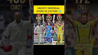 HIGHEST INDIVIDUAL SCORE AS CAPTAIN! 😱🔥 #cricket