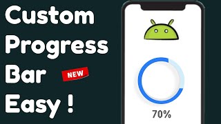 Custom Progress bar in Android Studio with Percentage | Android Tutorials