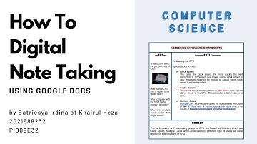 CSC098 Community Service: How To Digital Note Taking Using Google Docs