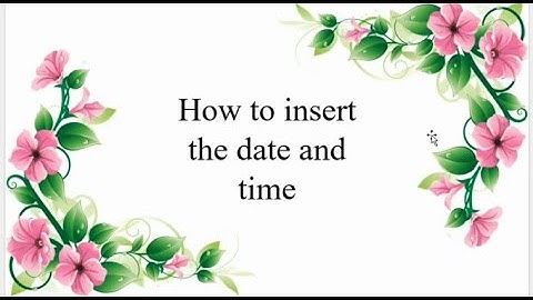 How to insert current date and Slide Number in PowerPoint