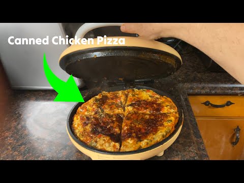 Quick Canned Chicken Pizza in Bear 11.8-inch Grill 🟡 Cooking Gizmos