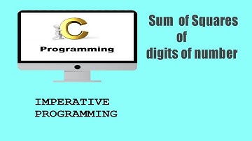 Write a program to find the sum of squares of digits of a number | C Program sum of squares of digit