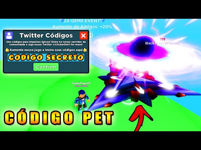 CÓDIGO SECRETO DO JEFFBLOX CHEGANDO NO CLICKER SIMULATOR (Roblox) 