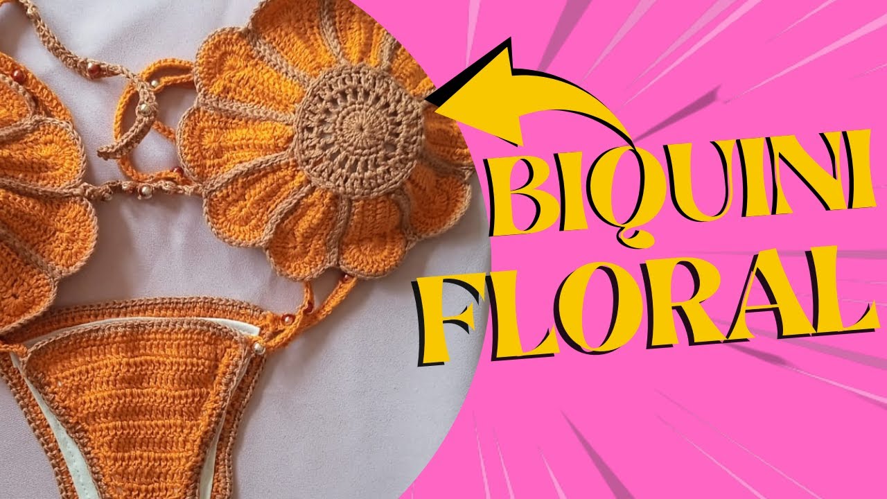 Como Fazer Biquíni em Crochê Floral para o Verão 2023 (parte 1)