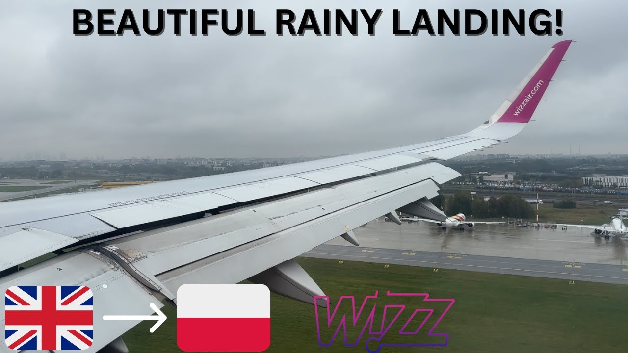 Wizz Air Airbus A321-200 Landing at Warsaw from London Luton!