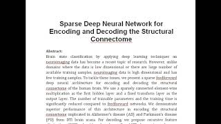 Sparse Deep Neural Network for Encoding and Decoding the Structural Connectome