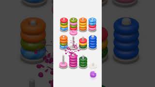 Hoop Stack / Color Sort 3D lvl 34 #shorts #relaxinggames #games #hoopstack #colorsorting
