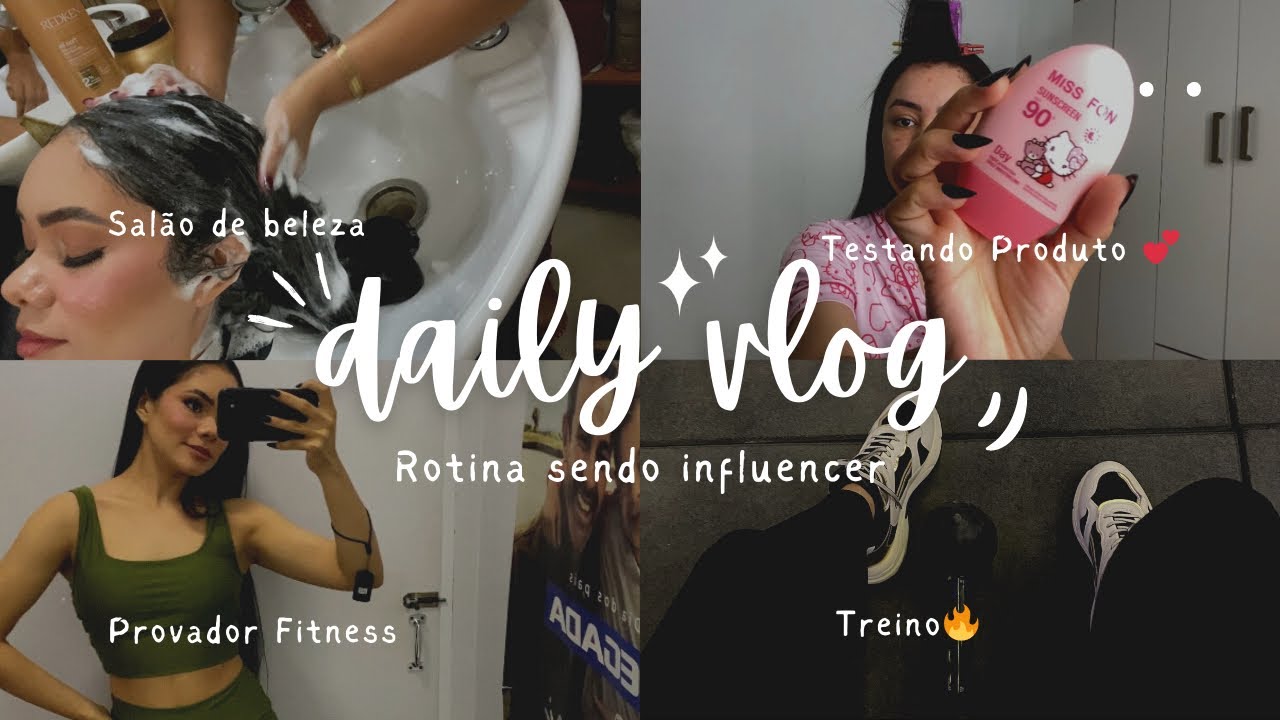 Daily Vlog: Minha Rotina Sendo Influencer | Provador Fitness, Salão e Treino 📸💕✨