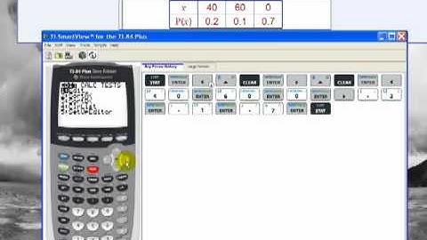 Finding the Expected Value and Standar Deviation with the TI 84 Calculator