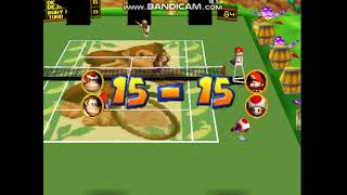 Mario Tennis (N64) Donkey Kong & Donkey Kong Jr Vs Baby Mario & Toad
