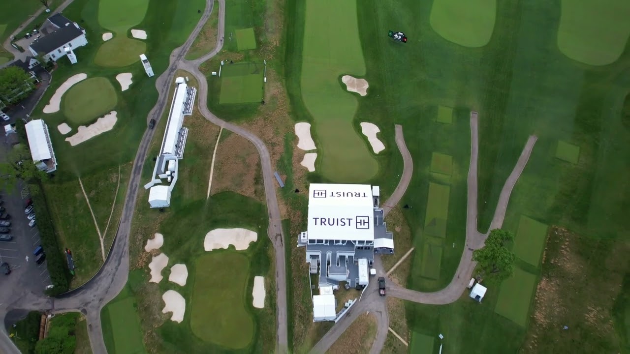 Drone Flight: Truist Championship 2025 (The Wissahickon Course @ Philadelphia Cricket Club