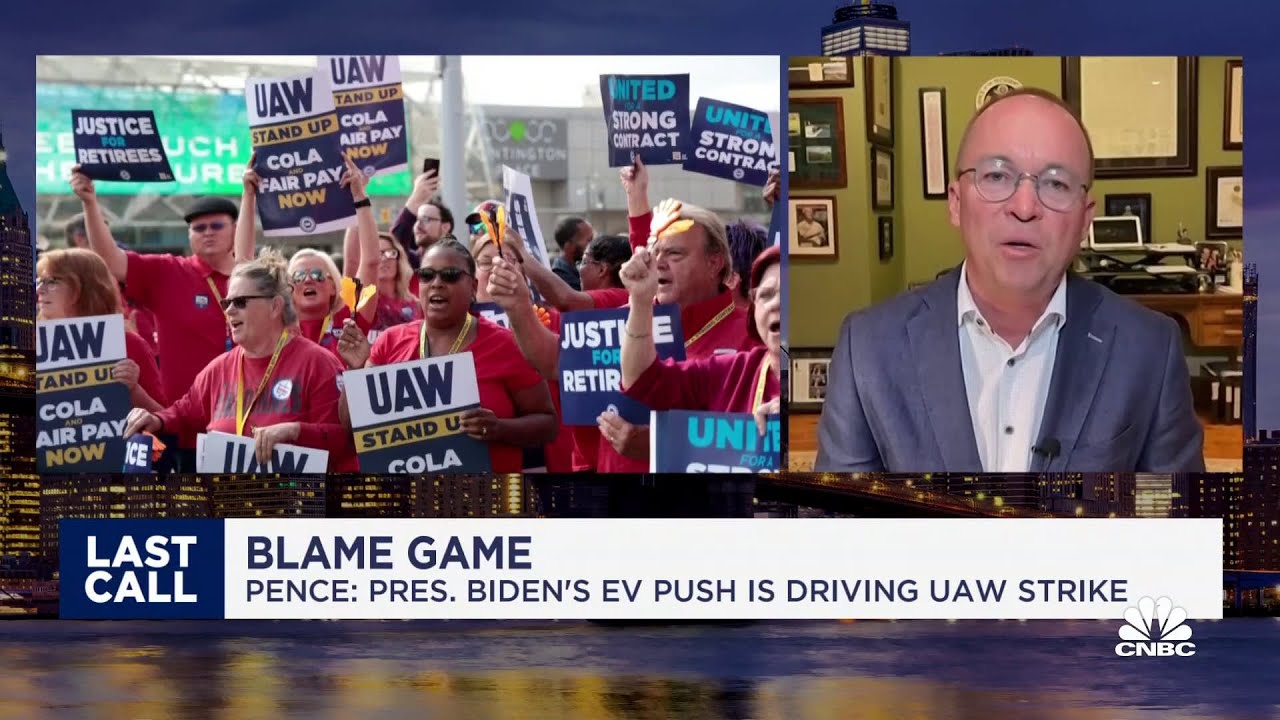 Read more about the article Fear over losing work to EVs is driving the UAW strikes Fmr. Chief of Staff Mick Mulvaney – CNBC Television