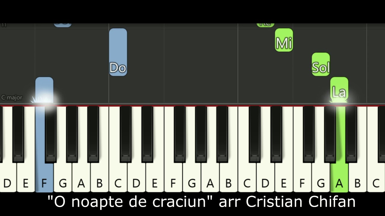 colinde de craciun la pian Tutorial pian COLINDA O noapte de craciun 4K #tutorialpianorga 