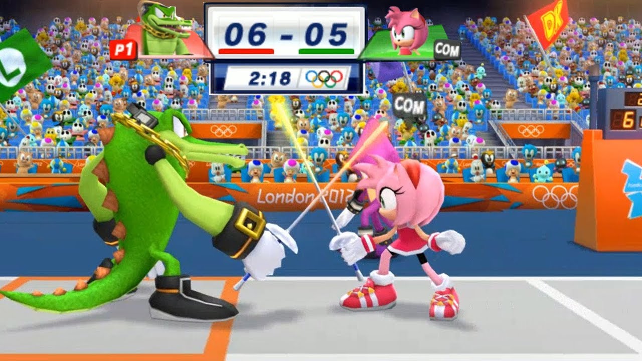 Mario & Sonic At The London 2012 Olympic Games Fencing #53 With Vector ( Com Hard )