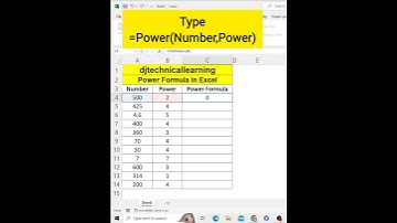 Power Formula in Excel | Power Function in Excel | #power #powerformula #microsoftexcel #excel