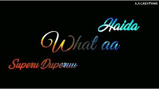 What Aa Beautifulu Hudugi Kannada Whats App Status Singa Kannada Movie