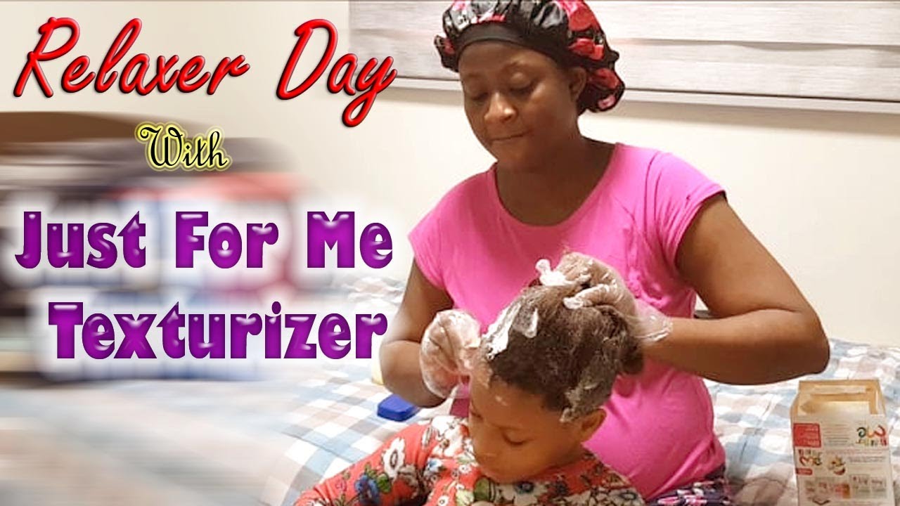 I Relaxed My Daughter's Hair Relaxer Day YouTube