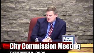 City Commission Meeting - February 18, 2020 City Commission Meeting - February 18, 2020