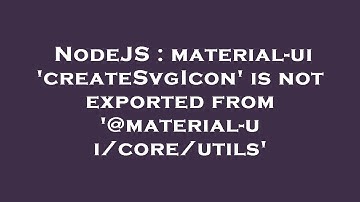 NodeJS : material-ui 