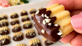 3 - ingredient Chocolate Butter Cookies fro Beginners / Make Them Everyday for Your Family!