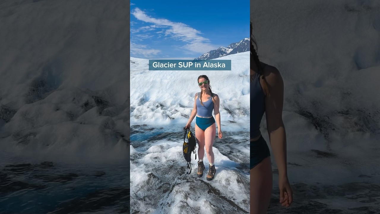 Alaskan pool party - on a glacier 