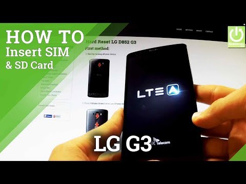 How to Insert SIM and Micro SD card in LG D852 G3 - SIM & SD in LG