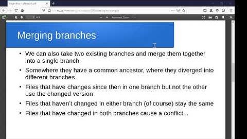 Git branch, merge, conflict resolution