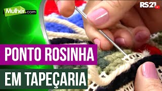 Ponto rosinha em tapeçaria – Ana Maria Sousa PT2