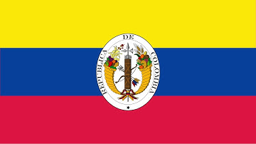 Colombia Historical Flag Animation