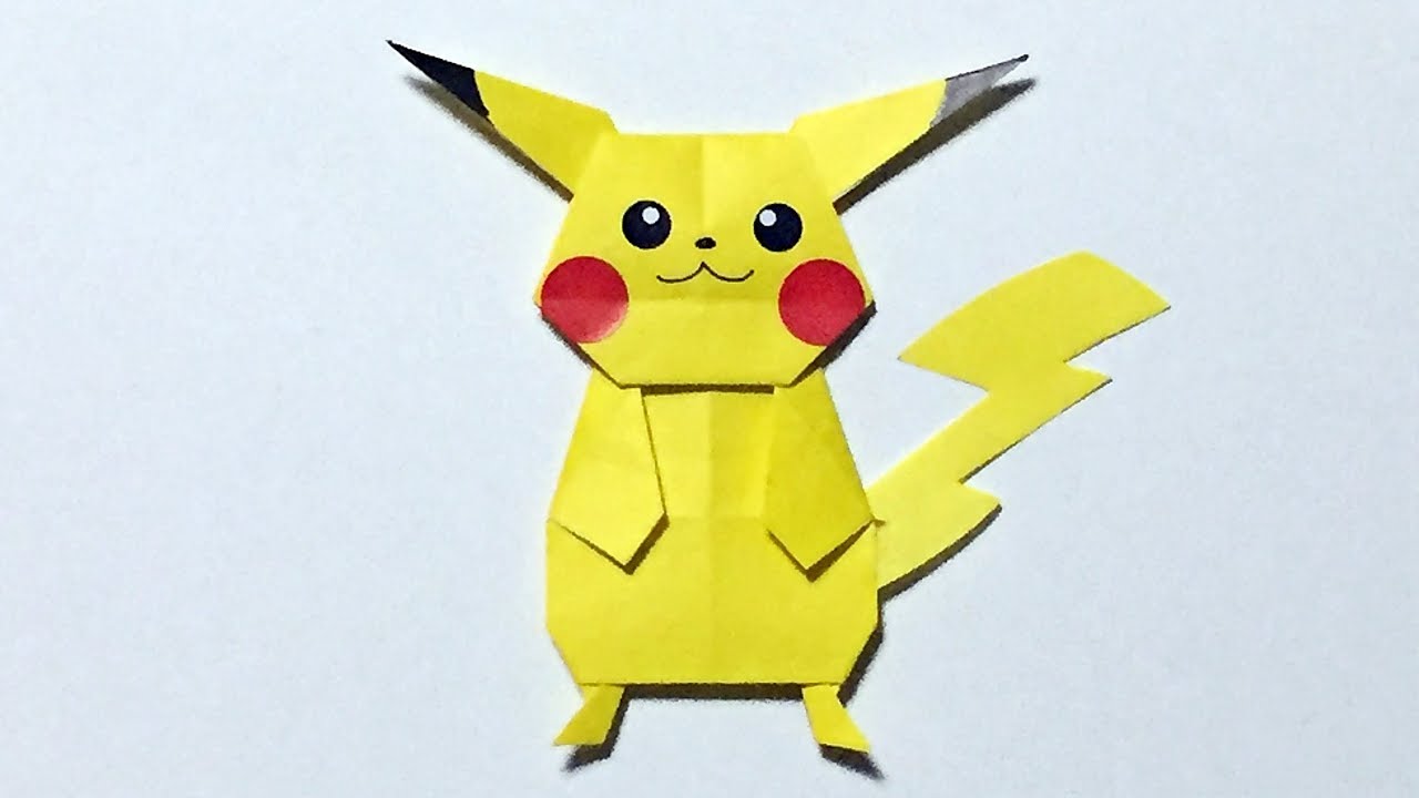 折り紙 ポケモン ピカチュウ の全身の折り方 音声解説あり 子供が喜ぶポケモンのキャラクターの作り方 Youtube