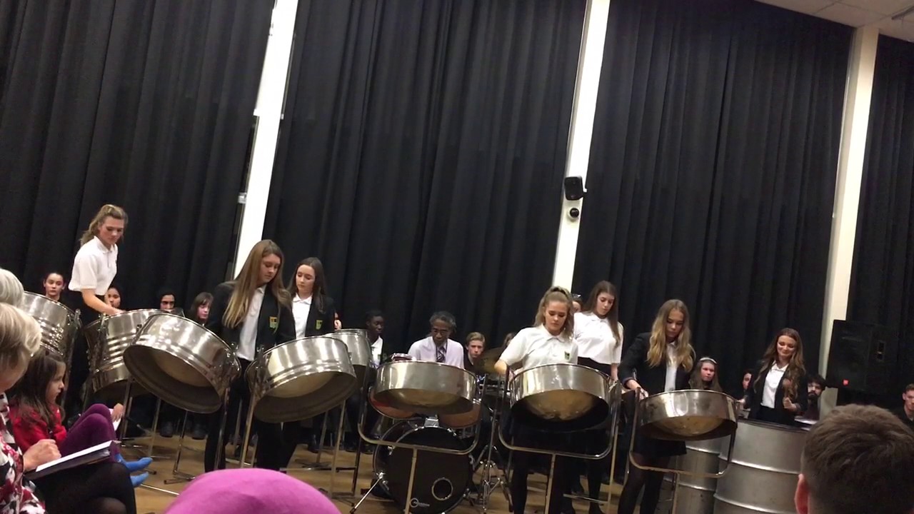 Fitzalan steel pans group Rhiannon xmas 2016 YouTube
