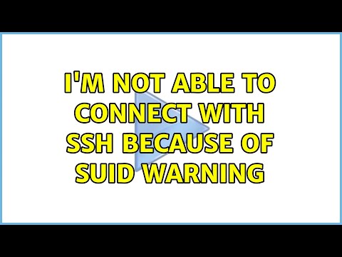 I'm not able to connect with SSH because of SUID warning (3 Solutions!!)