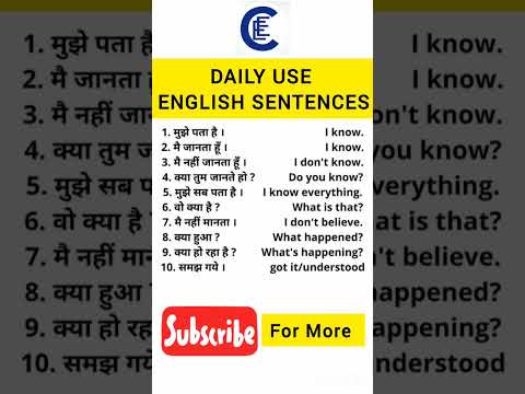 Daily Use English Sentences Commonsentences Englishgrammar Englishspeaking Viralshorts English 